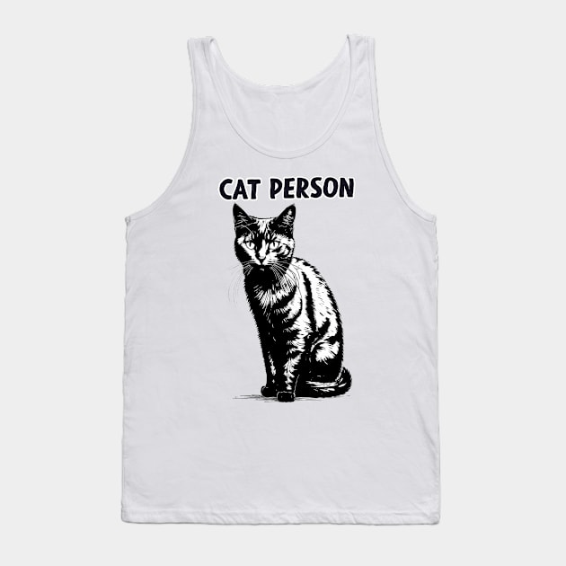 Cat Person Tank Top by DeathAnarchy